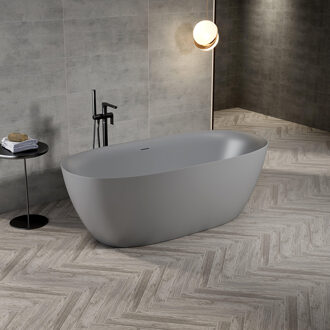 Eloise Vrijstaand bad - 170x80cm - acryl - sifon - mat grijs 6126_MG Grijs mat