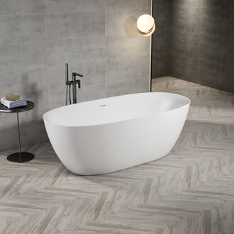 Eloise Vrijstaand bad - 170x80cm - acryl - sifon - mat wit 6126_MW Wit mat