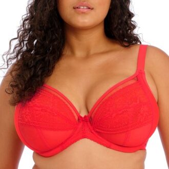 Elomi Kendra Underwire Plunge Bra * Actie * Rood,Zwart - H 90,H 95,I 90,I 95,J 75,J 80,J 90,K 70,K 75,K 80,L 80,L 90
