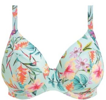 Elomi Sunshine Cove Underwire Plunge Bikini Top * Actie * Versch.kleure/Patroon,Blauw - F 80,F 85,F 90,F 95,G 80,G 90,H 80,H 85,H 95,I 90