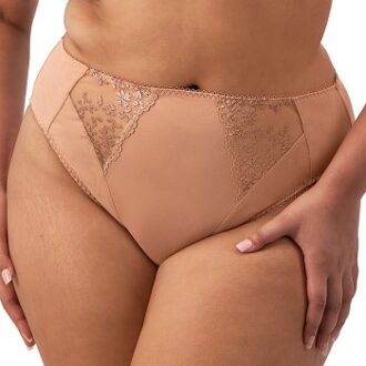 Elomi Zarla High Leg Brief * Actie * Beige,Zwart - Medium,Large,X-Large,XX-Large,3XL,4XL