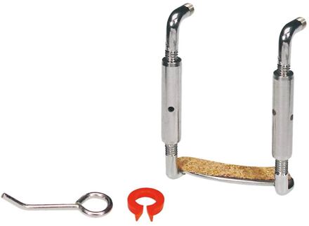 ELS CRV-21 kinhouder klem voor viool kinhouder klem voor viool, 21 mm., chroom, geschikt voor 1/2 viool