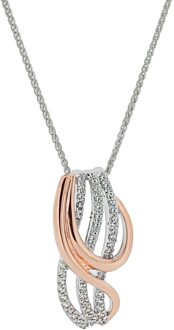 'Elsia' Dames 925 Sterling Zilveren Ketting met Hangertje - Zilver ZH-7027 - maat