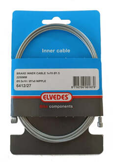 Elvedes Binnenkabel Achterrem - 2 Nippels - 2,25m