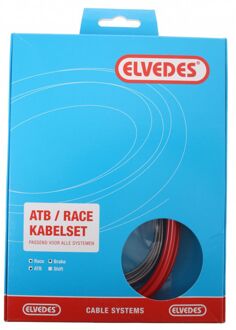 Elvedes Rem kabelkit Elvedes ATB / race compleet - rood (in doosje)