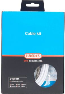 Elvedes Rem kabelkit Elvedes ATB / race compleet - wit (in doosje)