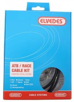 Elvedes Rem kabelkit Elvedes ATB / race compleet - zwart (in doosje)