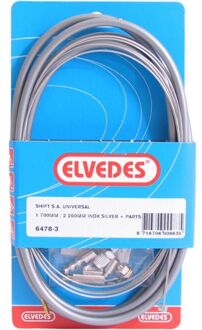 Elvedes Trommelrem kabelkit Elvedes 1700mm / 2250mm RVS - zilver (op kaart)