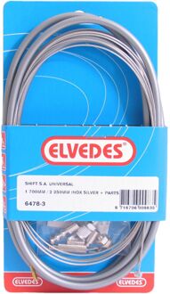 Elvedes Trommelrem kabelkit Elvedes 1700mm / 2250mm RVS - zilver (op kaart)