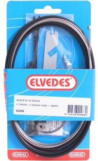 Elvedes Versnellingskabelset Elvedes Nexus 4/7/8 1700 / 2250 mm RVS - zwart (op kaart)