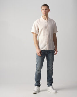 Elvis casual overhemd met korte mouwen Roze - S