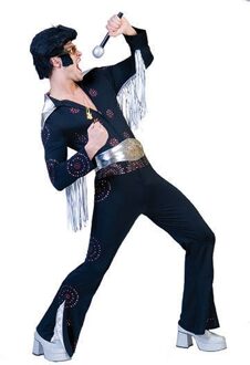 Elvis kostuum zwart man