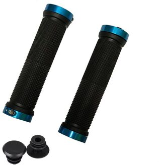 Elyon Stuur Grips Anti-Skid Rubber Fietsen Afsluitbare Handgreep Voor Fiets Mtb Bmx Road Fiets Rubber Stuur blauw