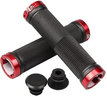 Elyon Stuur Grips Anti-Skid Rubber Fietsen Afsluitbare Handgreep Voor Fiets Mtb Bmx Road Fiets Rubber Stuur rood