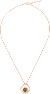 'Elzia' Dames 925 Sterling Zilveren Ketting met Hanger - Roze zh-7372 Rosé - One Size