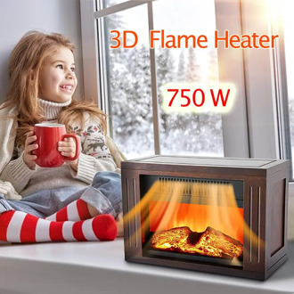 Embedded/Freestanding Electric Fireplace Flame Heater Overheating Safety Protection Indoor Easy to Assemble Christmas Decoration