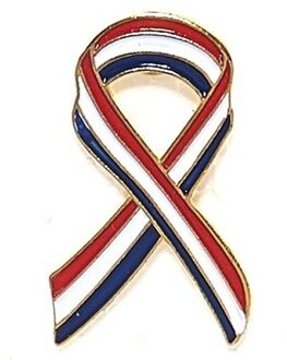 Embleem broche Nederlandse vlag krul 1.5 x 2.5 cm