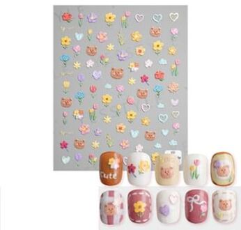 Embossed Nail Stickers C 1 set