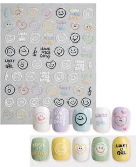 Embossed Nail Stickers H 1 set