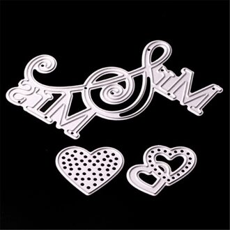 Embossing Staal Mr Mrs Liefde Hart Stansmessen Stencils DIY Scrapbooking Kaart Fotoalbum Schilderen Template Metal Craft