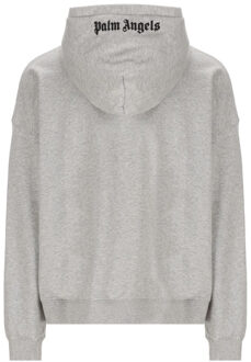 Embroidered Logo Grey Hoodie - maat M Zwart