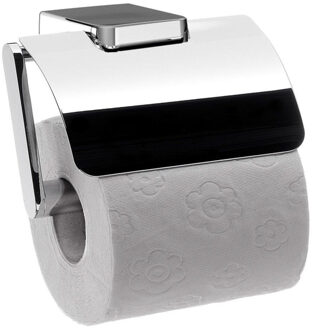 Emco Trend toiletrolhouder met klep chroom