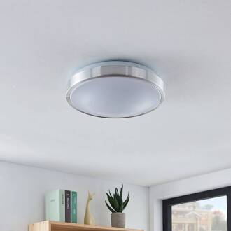 Emelie LED plafondlamp, rond, 27 cm aluminium, wit