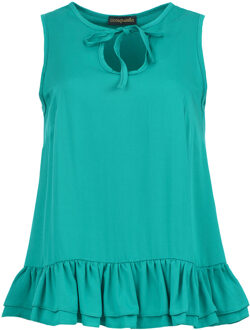 Emerald Breeze Top met ruches Groen - EU 40 / UK 12