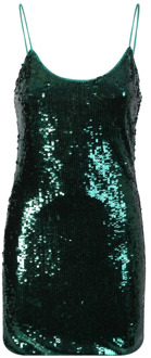 Emerald Green Nella -jurk van Alice+Olivia; Bedekt met pailletten, heeft het een gewaagd en exclusief ontwerp Alice + Olivia , Green , Dames - XS