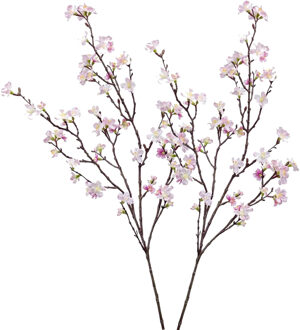 Emerald Kunst bloesemtak - 3x - 95 cm - roze - kunst zijdebloemen