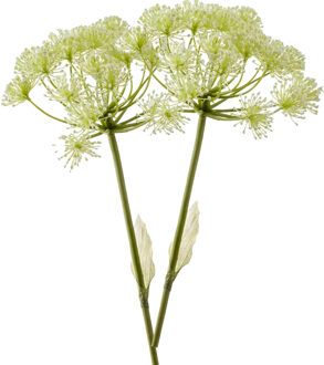 Emerald Kunstbloem Berenklauw - 2x - 78 cm - wit - losse tak - kunst zijdebloem - Heracleum - decoratie