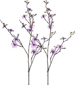 Emerald Kunstbloem bloesem Glamour - 2x - 96 cm - paars - Kunst zijdebloemen