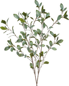 Emerald Kunstbloem Eucalyptus tak - 2x - 90 cm - groen - losse steel - Kunst zijdebloemen