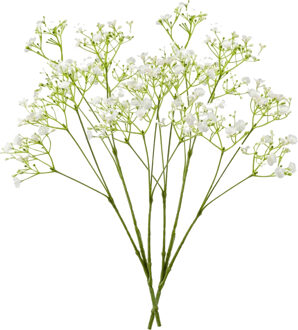 Emerald Kunstbloem Gipskruid - 3x - 68 cm - wit - losse tak - kunst zijdebloem - Gypsophila