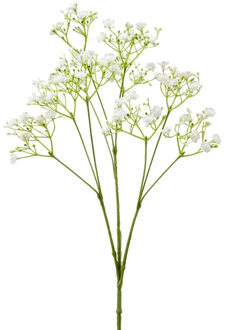 Emerald Kunstbloem Gipskruid - 68 cm - wit - losse tak - kunst zijdebloem - Gypsophila - Kunstbloemen