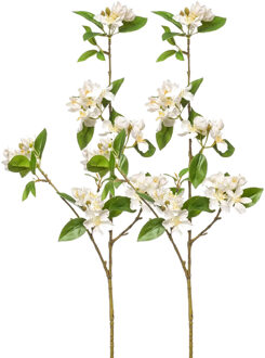 Emerald Kunstbloem Kersen bloesem - 2x - 90 cm - wit - Kunst zijdebloemen