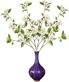 Emerald Kunstbloem Kersen bloesem - 4x - 90 cm - wit - Kunst zijdebloemen