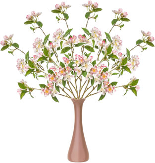 Emerald Kunstbloem Kersen bloesem - 6x - 90 cm - licht roze - Kunst zijdebloemen