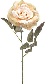 Emerald Kunstbloem roos Pascal - warm wit - 65 cm - decoratie bloemen