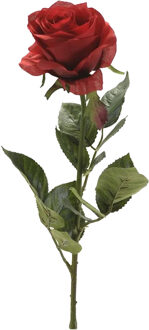 Emerald Kunstbloem roos Simone - rood - 73 cm - decoratie bloemen