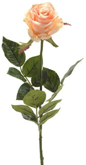 Emerald Kunstbloem roos Simone - zalm kleurig - 73 cm - decoratie bloemen