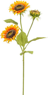 Emerald Kunstbloem Zonnebloem - 85 cm - geel - losse tak - kunst zijdebloem - Sunflower - decoratie - Kunstbloemen