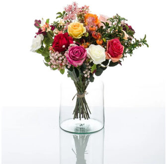 Emerald Kunstbloemen boeket rozen - medium - Classic Rose - kunst zijdebloemen