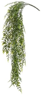 Emerald Kunstplant groene bamboe hangplant/tak 80 cm UV bestendig