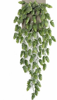 Emerald kunstplant/hangplant - Hop - groen - 70 cm lang