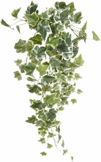 Emerald kunstplant/hangplant - Klimop/hedera - groen/wit - 70 cm lang - Kunstplanten