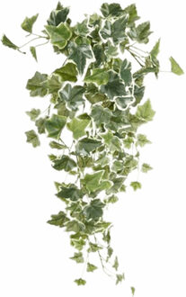 Emerald kunstplant/hangplant - Klimop/hedera - groen/wit - 70 cm lang