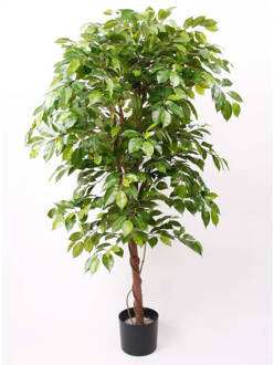 Emerald Kunstplant in pot ficus Deluxe 140 cm Groen