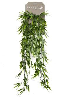 Emerald Kunstplanten groene bamboe hangplant/takken 75 cm