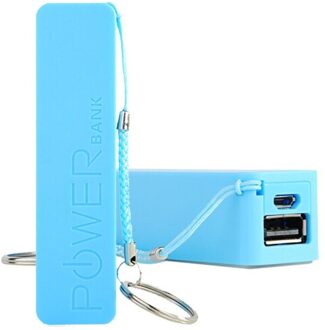 Emergency Power Bank 2600Mah Mini Power Bank Backup Batterij Oplaadbare Batterij Voor Iphone Samsung Xiaomi Huawei blauw